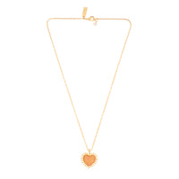 gold plated necklace with heart pendant