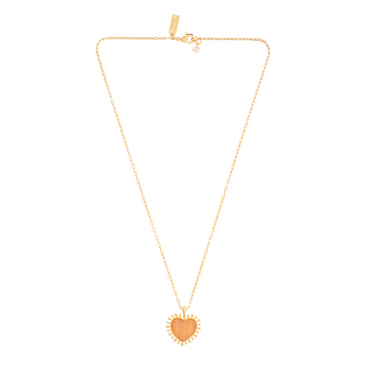 gold plated necklace with heart pendant