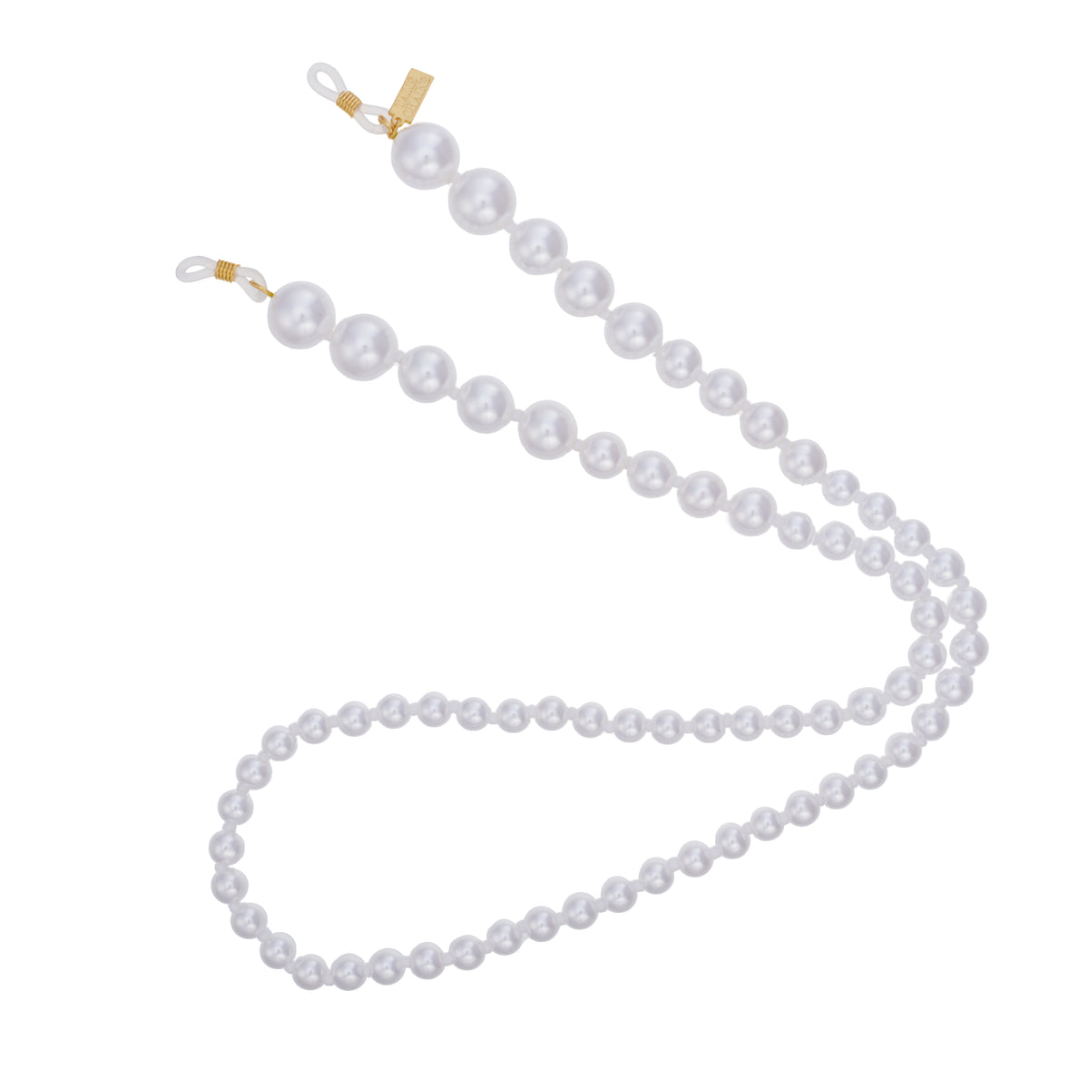 White pearl bead sunglasses chain