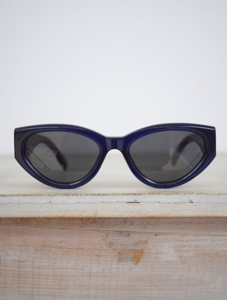 cat-eye navy sunglasses 
