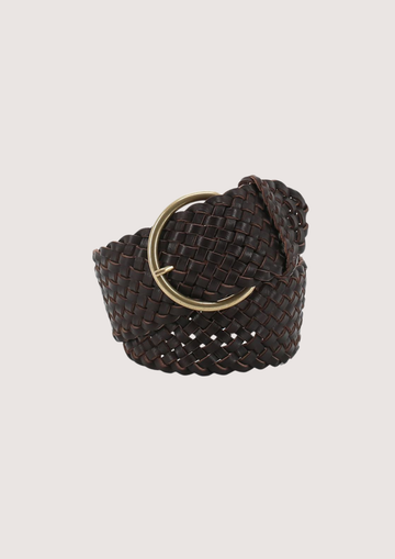 Woven Vacchetta Belt Cognac
