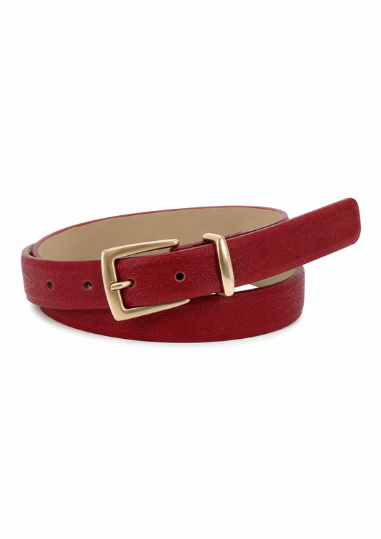 Emily Belt Leather Ruby