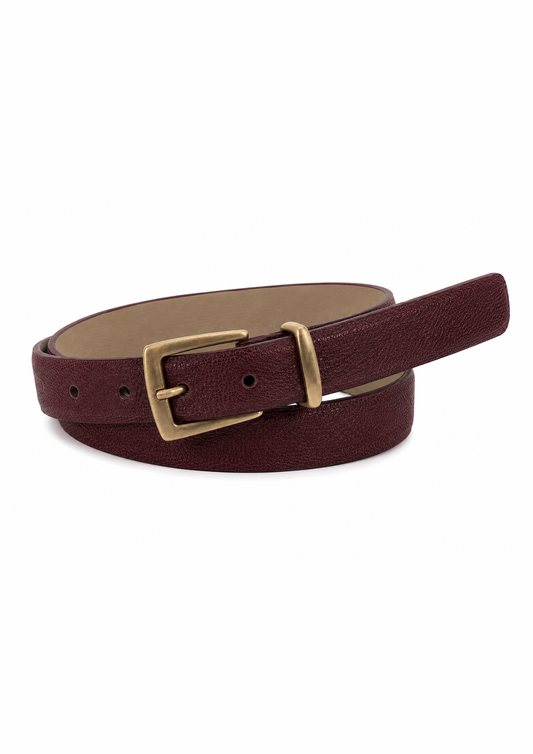 Emily Belt Leather Burgundy