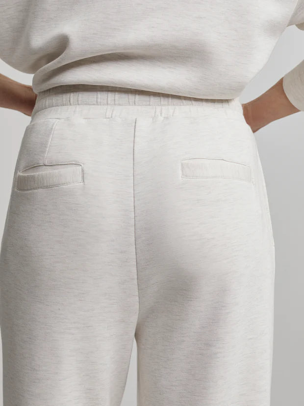 Ivory marl jogging bottoms with elasticated waistband and ribbed cuffs