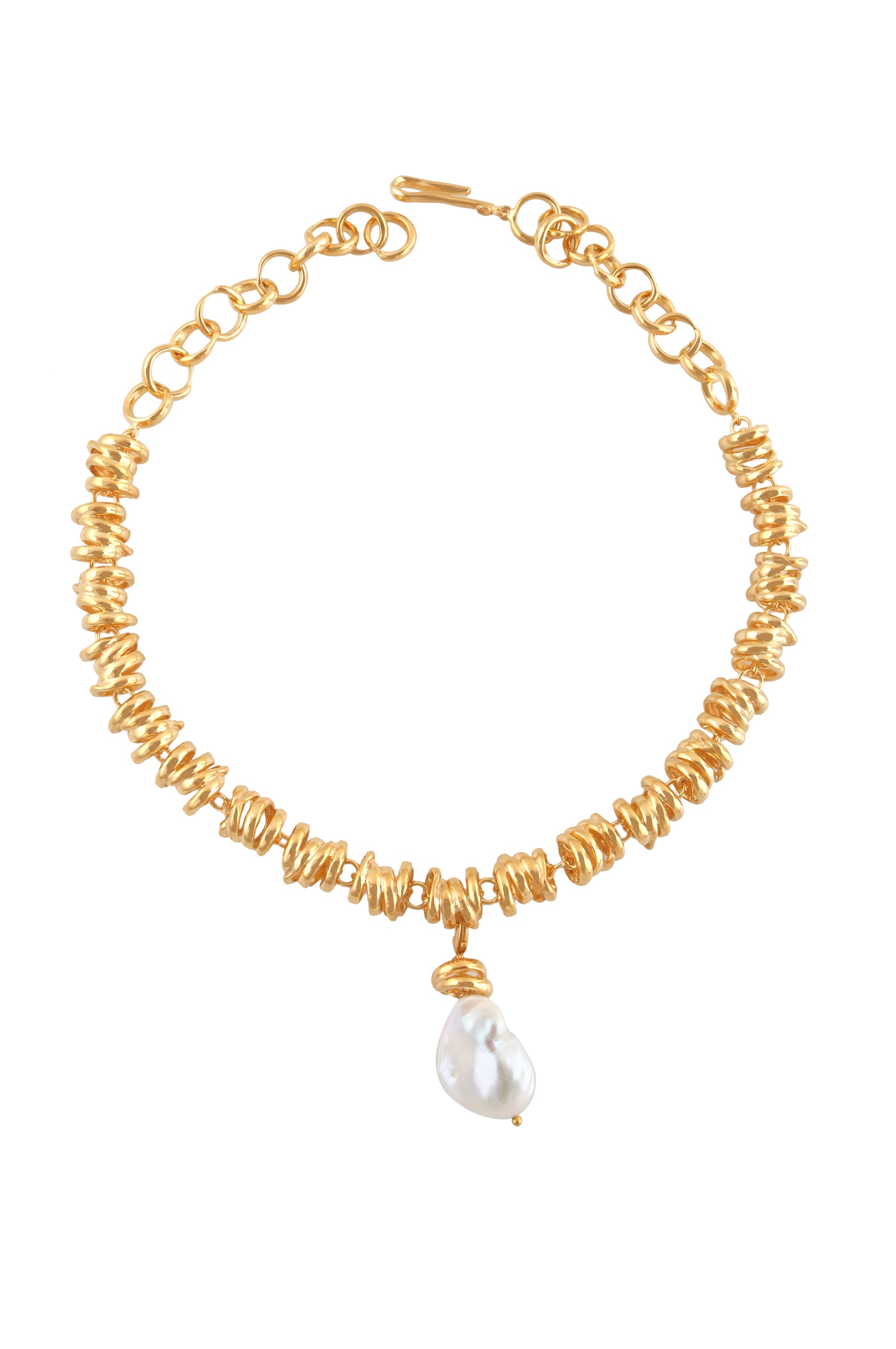 gold chain necklace with statement pearl from joanna laura constantine