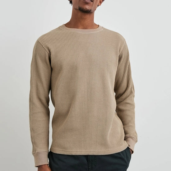 beige waffle knit o neck jumper 