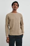 beige waffle knit o neck jumper 