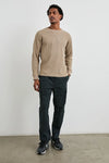 beige waffle knit o neck jumper 