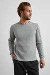 grey waffle knit round neck jumper 