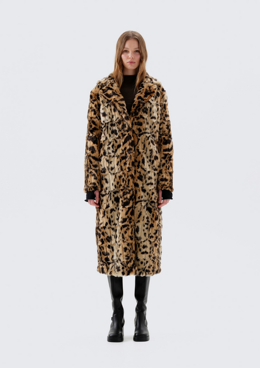 The Long Song Coat Light Leopard