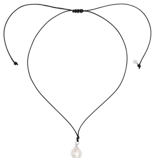Necklace with a pendant on a white background