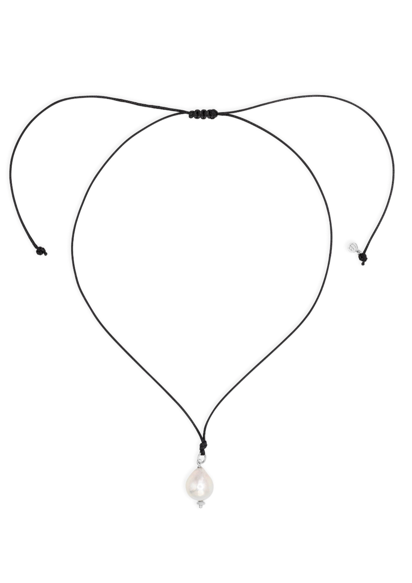 Necklace with a pendant on a white background