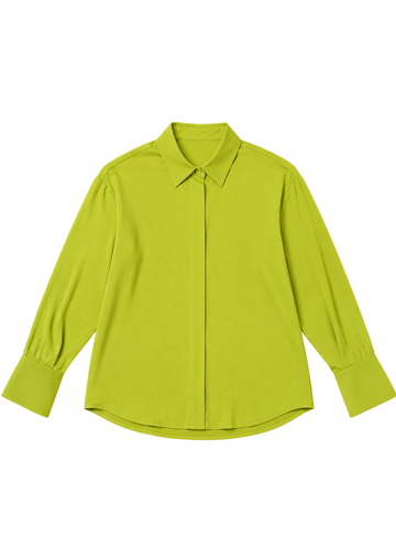 Green classic long sleeved collared shirt 