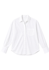 Classic white shirt on a white background