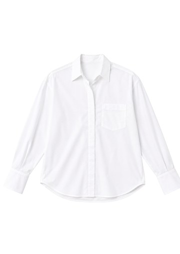 Classic white shirt on a white background