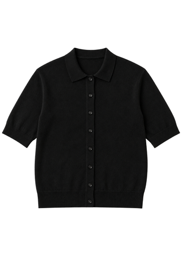 Collared Cardigan Black