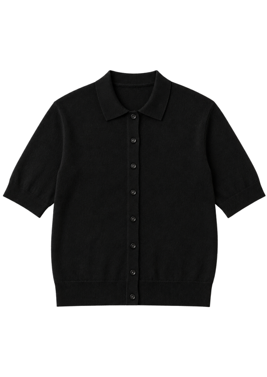 Collared Cardigan Black