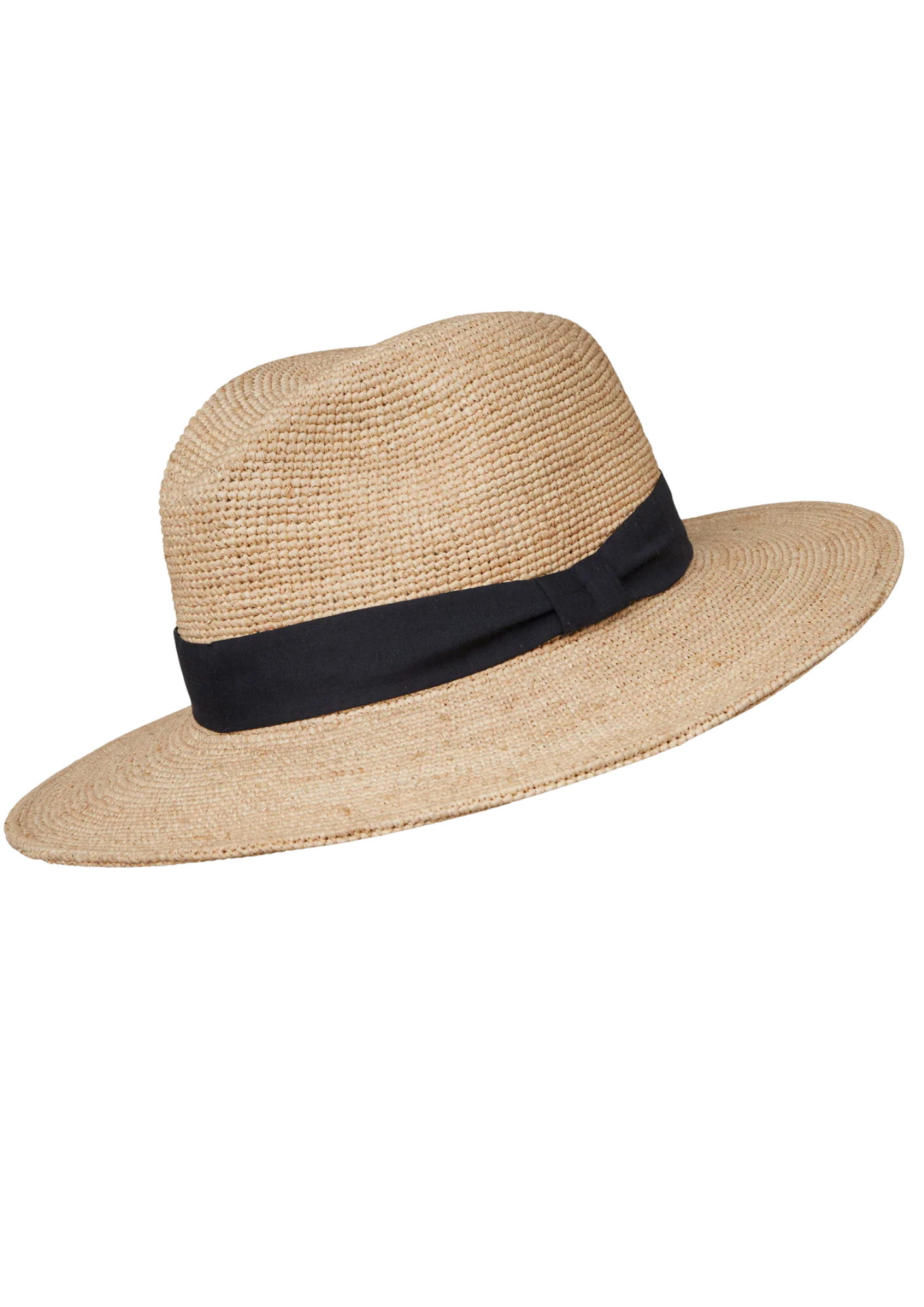 Raffia Hat Black Band – Sass & Edge