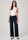 Dark wash denim with braided pocket detail