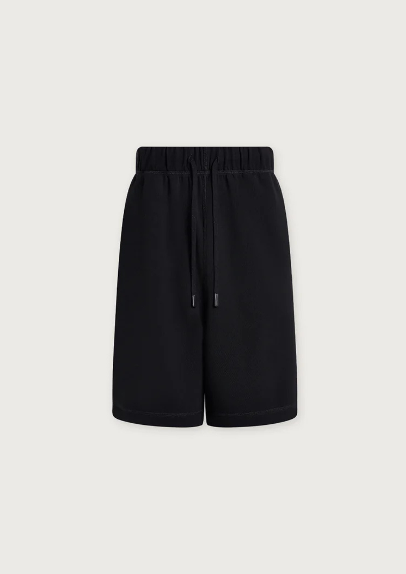 Black shorts on a light gray background