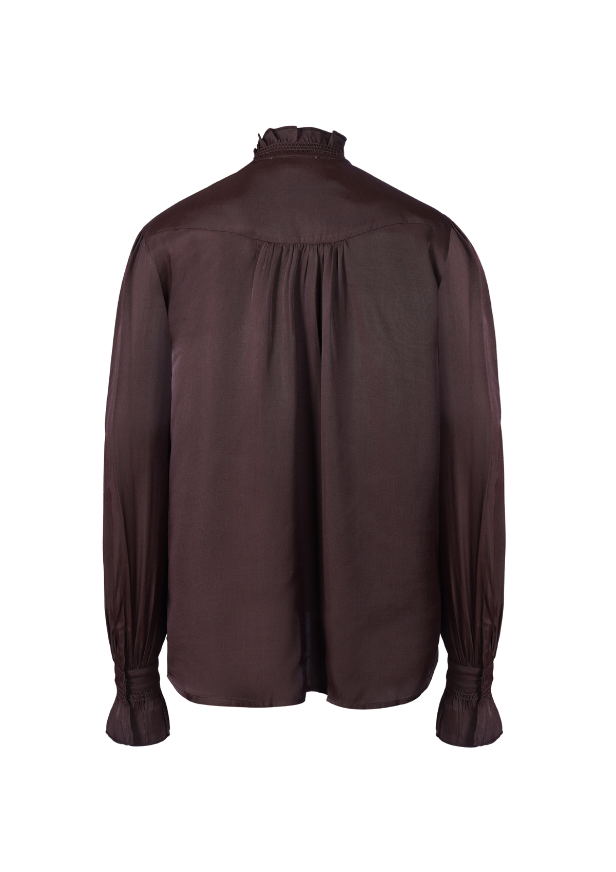 brown blouse rear view 