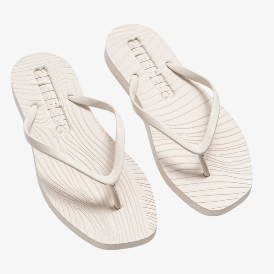 white flip flop on a white background