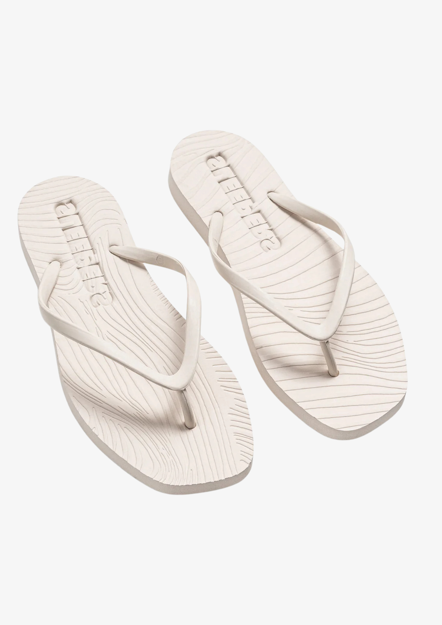 white flip flop on a white background