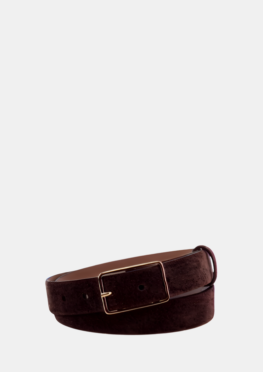 dark brown suede belt from abro