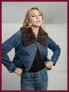 Klara Fur Collar Chocolate
