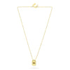 Gold necklace with a pendant on a white background from Talis Chains