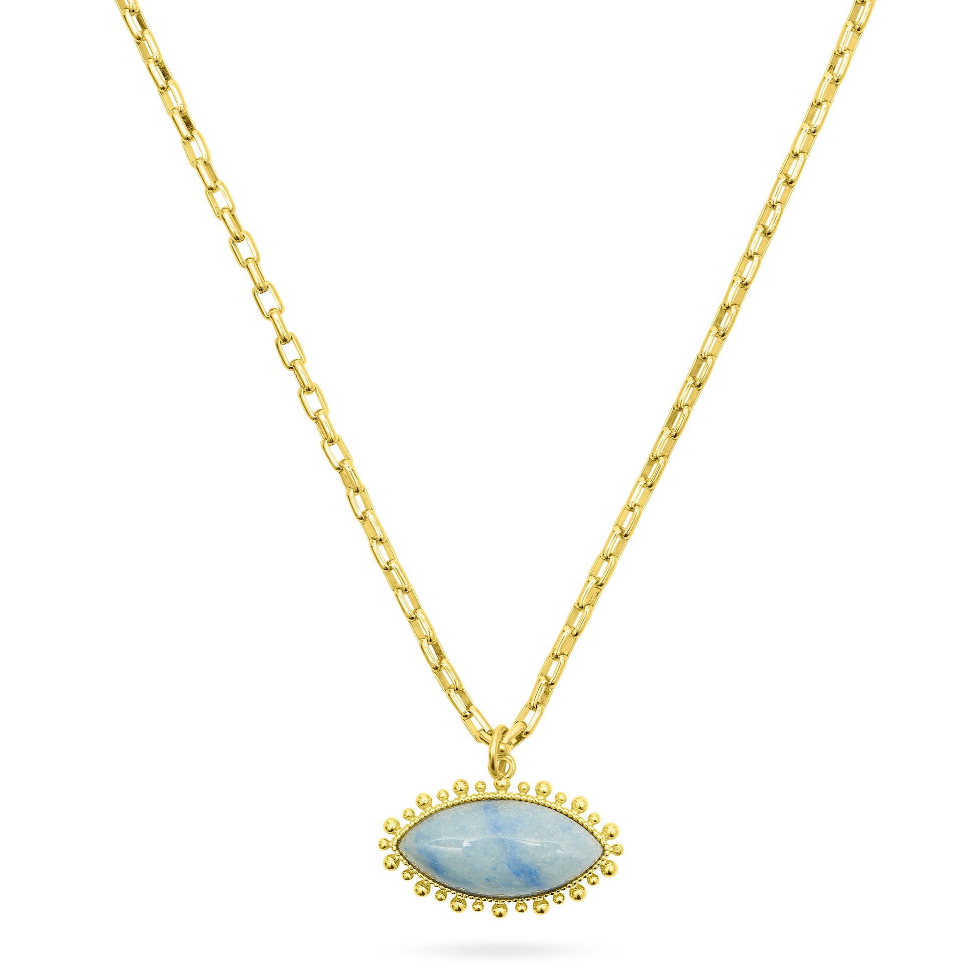Blue aventurine eye pendant necklace from talis Chains