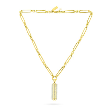 Sahara Pendant on Link Chains Labradorite