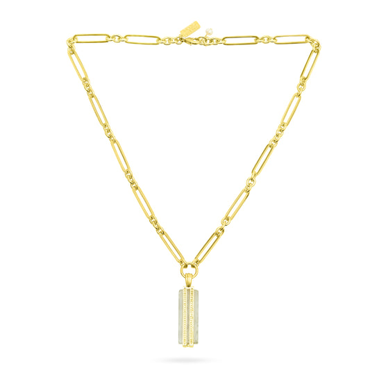 Sahara Pendant on Link Chains Labradorite