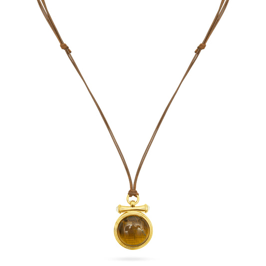 tigers eye pendant necklace on adjustable cord from Talis Chains