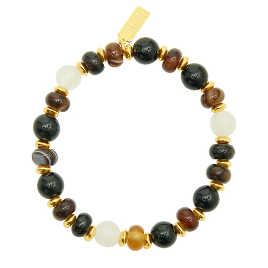 Elasticated beaded bracelet