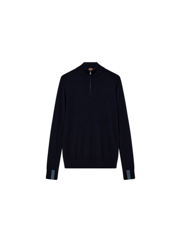 MMGAdam Soft Zip Turtle Neck Knit Navy