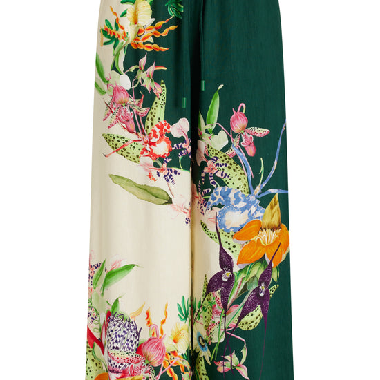 Pull on wide leg trousers with floral design