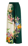 Pull on wide leg trousers with floral design