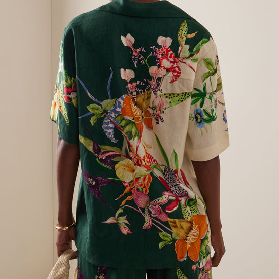 rear view of floral shirt