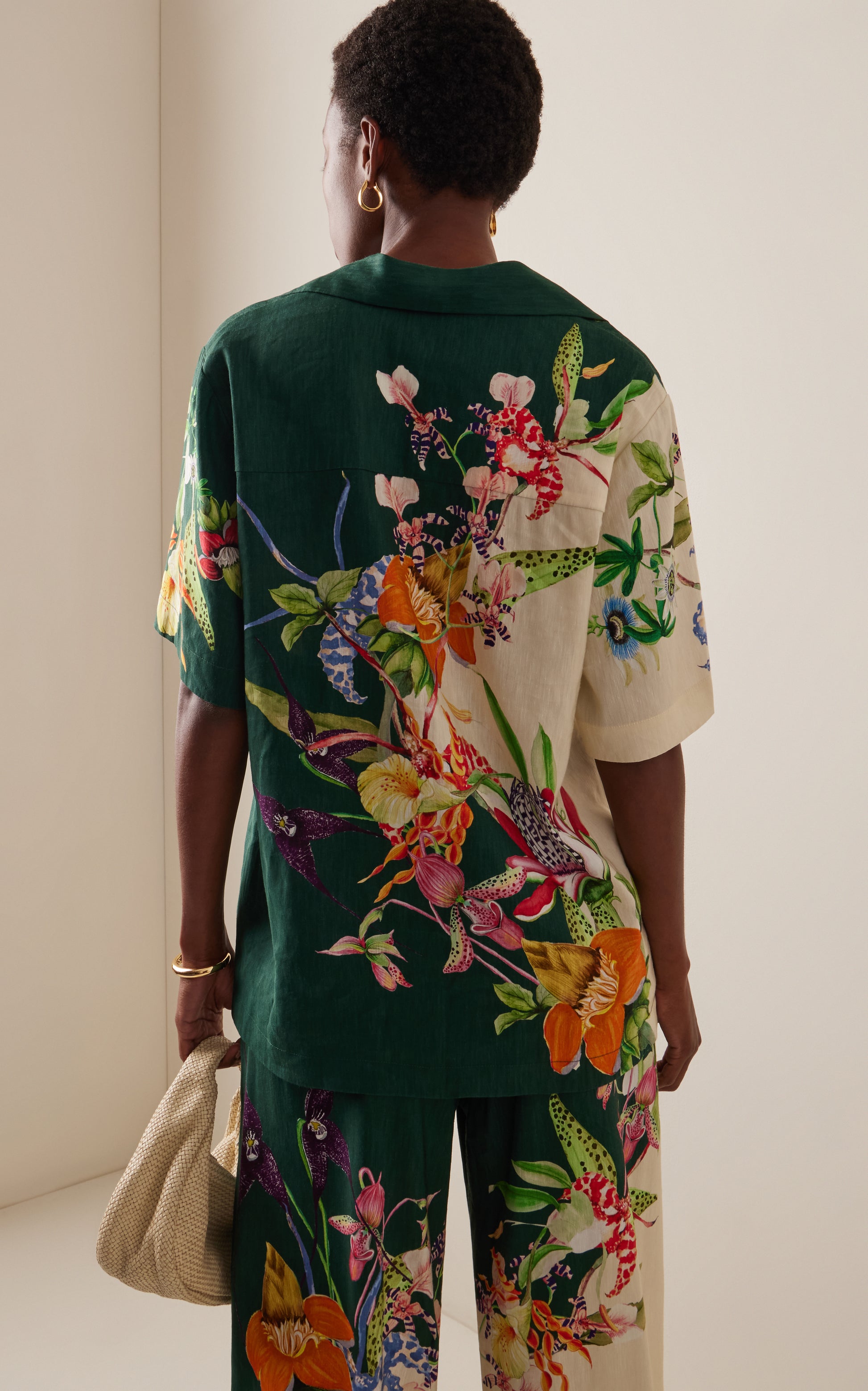 rear view of floral shirt