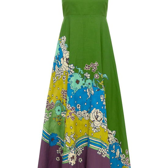 Pattern maxi dress by Alemais on a white background.