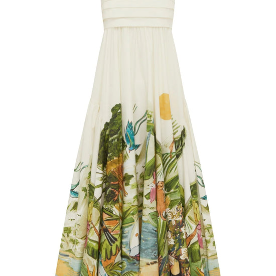 Cotton dress with jungle inspired print from Alemais