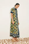 Model shot of linen maxi dress from Alemais