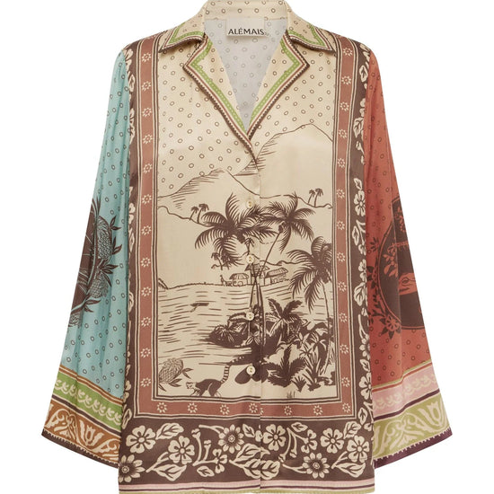 Silk print shirt with long sleeves from Alemais