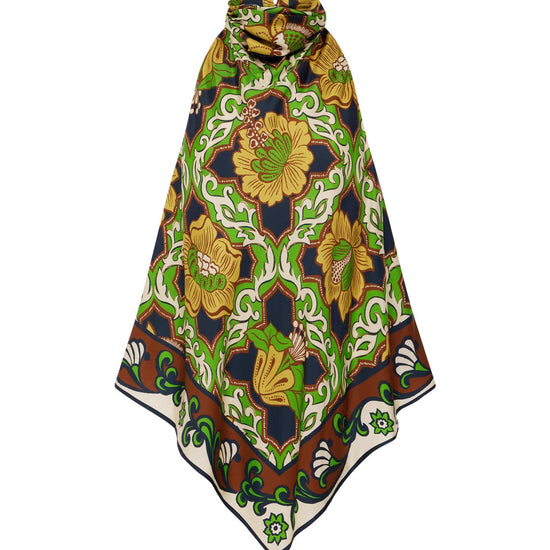 High neck silk scarf style top from Alemais