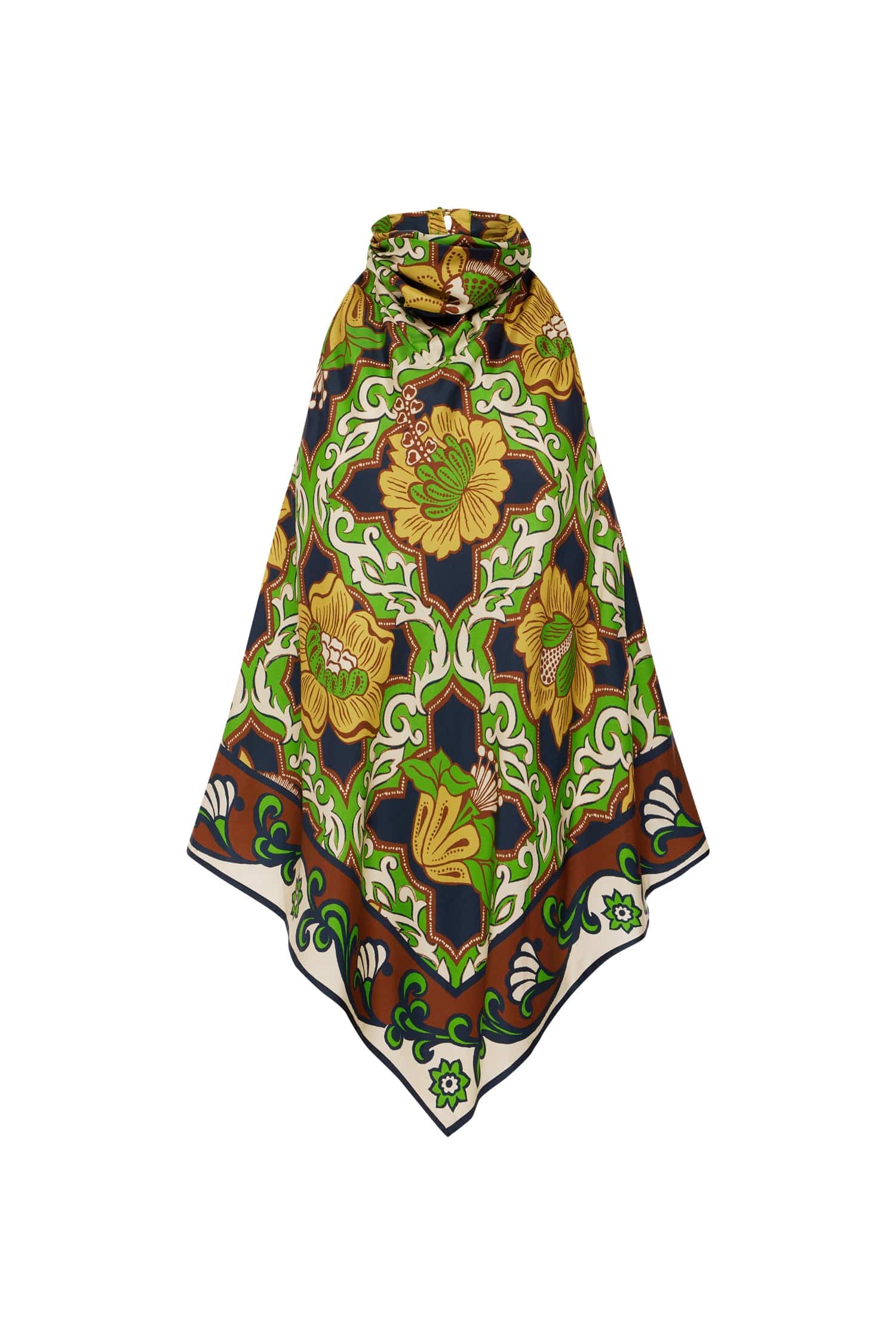 High neck silk scarf style top from Alemais