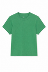 Green t-shirt on a white background