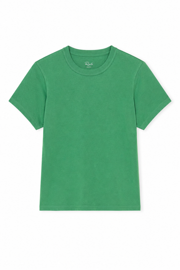 Green t-shirt on a white background