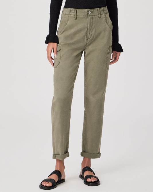 Super soft cargo style trousers in Khaki green