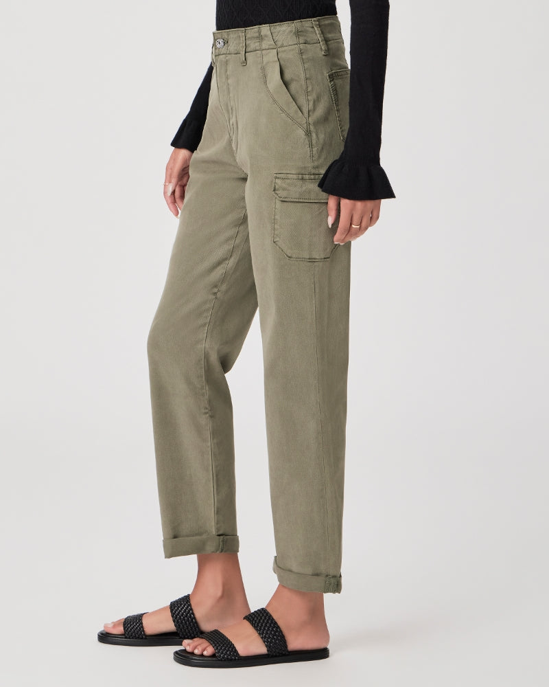 Cargo style super soft trouser in Khaki green